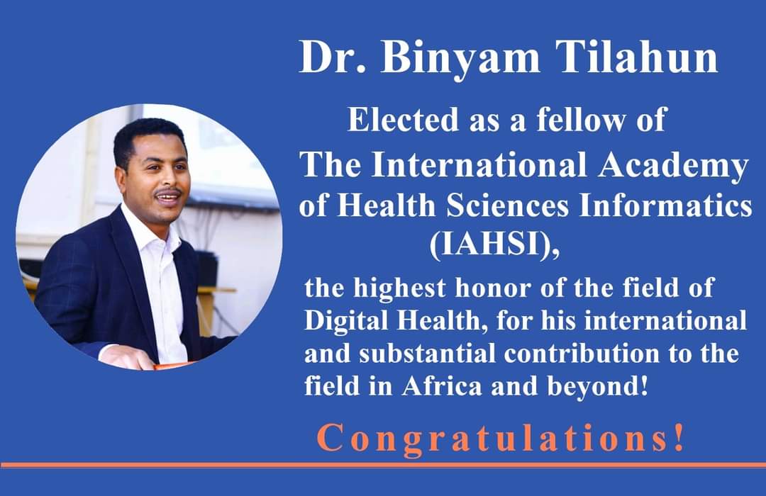 Congratulations to Dr. Biniyam Chaklu
